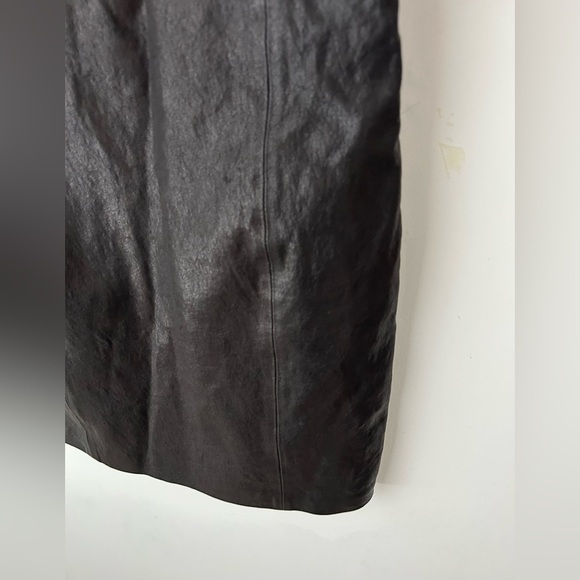 All Saints Turi lamb Leather Dress Black Size - Picture 6 of 15